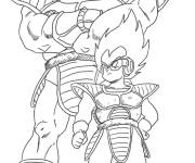 Coloriage Vegeta et Nappa
