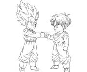 Coloriage Vegeta et son ami