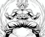 Coloriage Vegeta et technique de jambes &eacute;cart&eacute;es