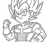 Coloriage Vegeta jeune Saiyan