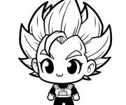 Coloriage Vegeta kawaii