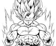 Coloriage Vegeta muscl&eacute;