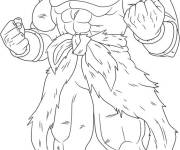 Coloriage Vegeta muscl&eacute; h&eacute;ros l&eacute;gendaire