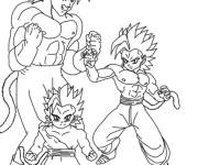 Coloriage Vegeta petit, adolescent et adulte
