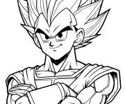 Coloriage Vegeta pour &acirc;ge pr&eacute;scolaire