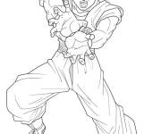 Coloriage Vegeta qui maitrise l'art martial