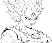 Coloriage Vegeta Super Saiyan de l'anime