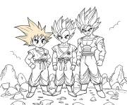 Coloriage Vegeta Super Saiyan Goku de DBZ