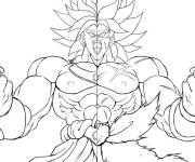 Coloriage Vegeta tout fort et en muscles