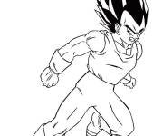 Coloriage et dessins gratuit Vegeta tout rapide à imprimer