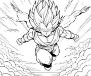Coloriage V&eacute;g&eacute;ta vole tr&egrave;s rapidement