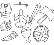 Coloriage Armes des vikings