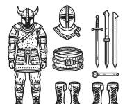 Coloriage Armure d'un guerrier