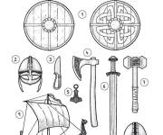 Coloriage Artefacts des vikings
