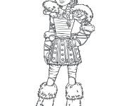 Coloriage Astrid la fille viking