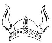 Coloriage Casque des viking