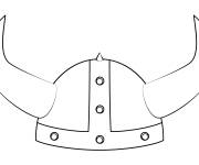 Coloriage Casque viking stylis&eacute;