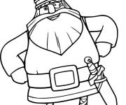 Coloriage Chef viking de cartoon amusant