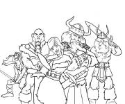 Coloriage Equipe des vikings