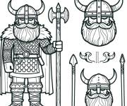 Coloriage Equipement d'un viking