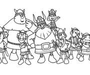 Coloriage Famille des Vikings