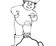 Coloriage et dessins gratuit Garcon en tenu d'un viking à imprimer