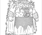 Coloriage Gros roi viking