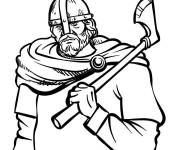 Coloriage Guerrier de viking pour ce1