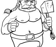 Coloriage Guerrier viking qui fait rire