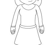 Coloriage Jeune fille simple de Viking