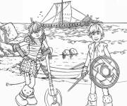 Coloriage Jeunes Vikings