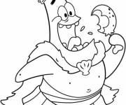 Coloriage L'ami de Bob l'&eacute;ponge en Viking