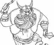 Coloriage L'attaque de viking