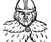 Coloriage Le chef de viking en &eacute;moji