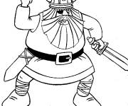 Coloriage et dessins gratuit Le chef des Vikings à imprimer