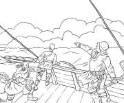 Coloriage Leif Erikson en mission sur la mer
