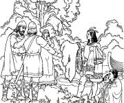 Coloriage Les vikings avec les indiens