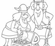 Coloriage Les vikings ont trouv&eacute;s le tr&eacute;sor