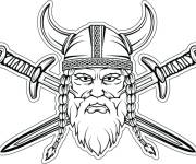 Coloriage Logo viking