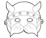 Coloriage Masque des Vikings