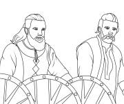 Coloriage Olaf et Harald Vikings