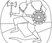 Coloriage Paysage de viking