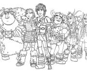 Coloriage Personnages vikings de bande anim&eacute;e