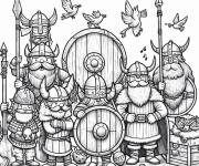 Coloriage Photo des vikings pour enfants