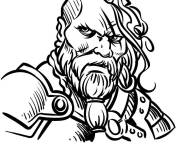 Coloriage Regard d'un viking l&eacute;gendaire