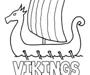 Coloriage Symbole du bateau des vikings