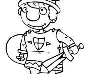 Coloriage Tout petit Viking dr&ocirc;le