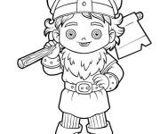 Coloriage Un B&eacute;b&eacute; viking