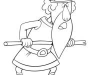 Coloriage et dessins gratuit Un vieux viking à imprimer