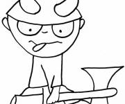 Coloriage Un viking &agrave; la hache
